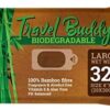 Ace Travel Buddy Large Body Wet Wipes Biodegradable - No Rinse Bath Or Shower Bamboo Wipe - Gym, Travel, Camping, Backpacking, Hiking, Pets, Festival Essentials/Accessories, 32 Wipes(8"X12"/20X30CM)