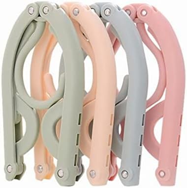 8pcs Folding Clothes Hangers, 4 Colors Travel Hangers Foldable Portable Plastic Clothes Coats Hangers Home Hotel Camping Holiday Travel Accessories Cruise Essentials (Green/Blue/Pink/Beige) - Image 7
