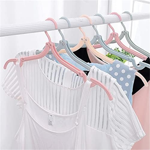 8pcs Folding Clothes Hangers, 4 Colors Travel Hangers Foldable Portable Plastic Clothes Coats Hangers Home Hotel Camping Holiday Travel Accessories Cruise Essentials (Green/Blue/Pink/Beige) - Image 4