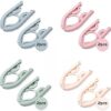 8pcs Folding Clothes Hangers, 4 Colors Travel Hangers Foldable Portable Plastic Clothes Coats Hangers Home Hotel Camping Holiday Travel Accessories Cruise Essentials (Green/Blue/Pink/Beige) - Image 2