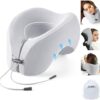 2-in-1 Travel Neck Pillow, Advanced Neck Support for Long Flights, Portable Drawstring Bag, U Shape Memory Foam Pillows for Traveling, Car, Home