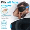 100% Blackout Sleep Masks for Women & Men - Zero Eye Pressure Eye Mask for Sleeping -Our Halo Sleep Mask Includes a Storage Pouch- Black Eye Mask for Travel or Blindfold - Image 4