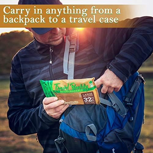 Ace Travel Buddy Large Body Wet Wipes Biodegradable - No Rinse Bath Or Shower Bamboo Wipe - Gym, Travel, Camping, Backpacking, Hiking, Pets, Festival Essentials/Accessories, 32 Wipes(8"X12"/20X30CM) - Image 4